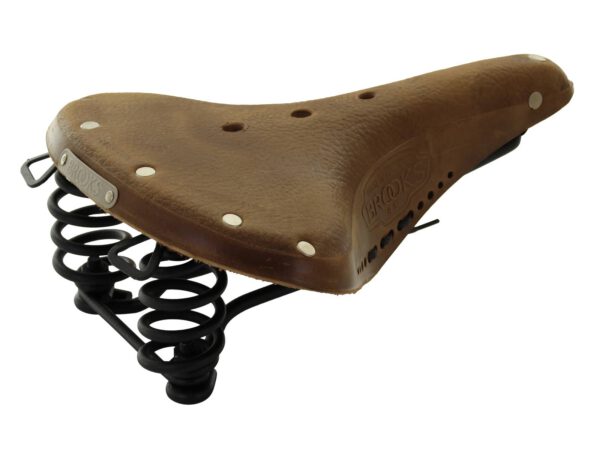 Brooks zadel B67 met veter honing bruin