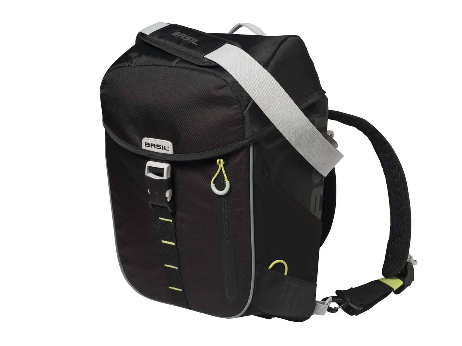 Basil fietstas rugzak Miles zwart lime