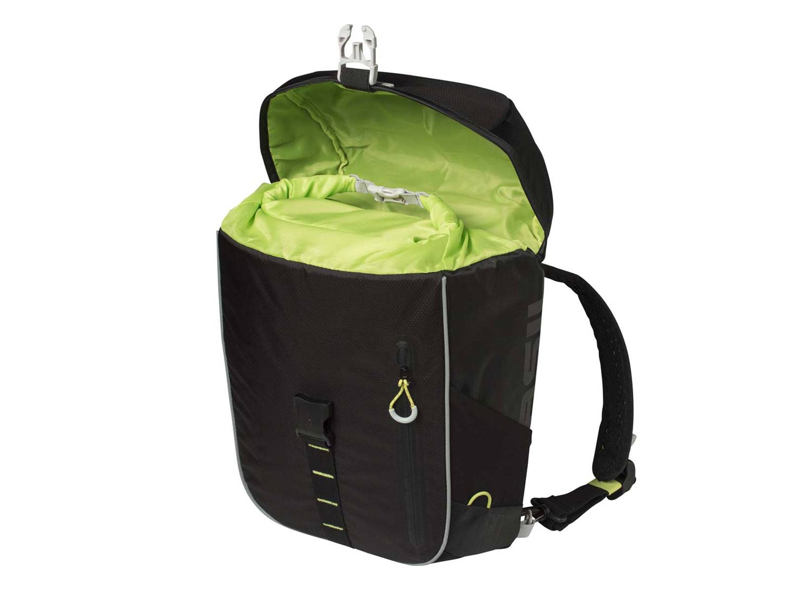 Basil fietstas rugzak Miles zwart lime - Afbeelding 3