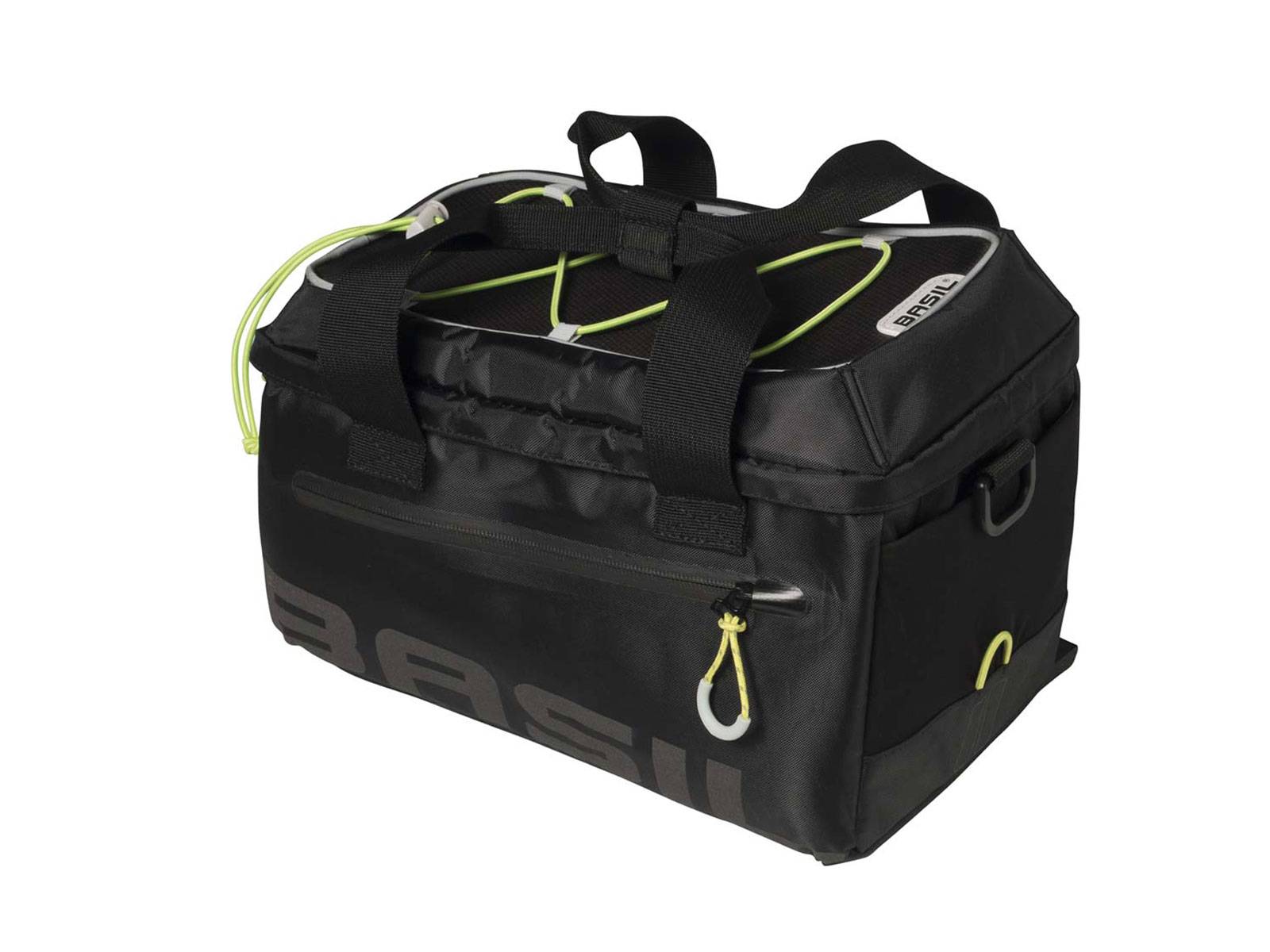 Basil bagagedragertas Miles, zwart lime