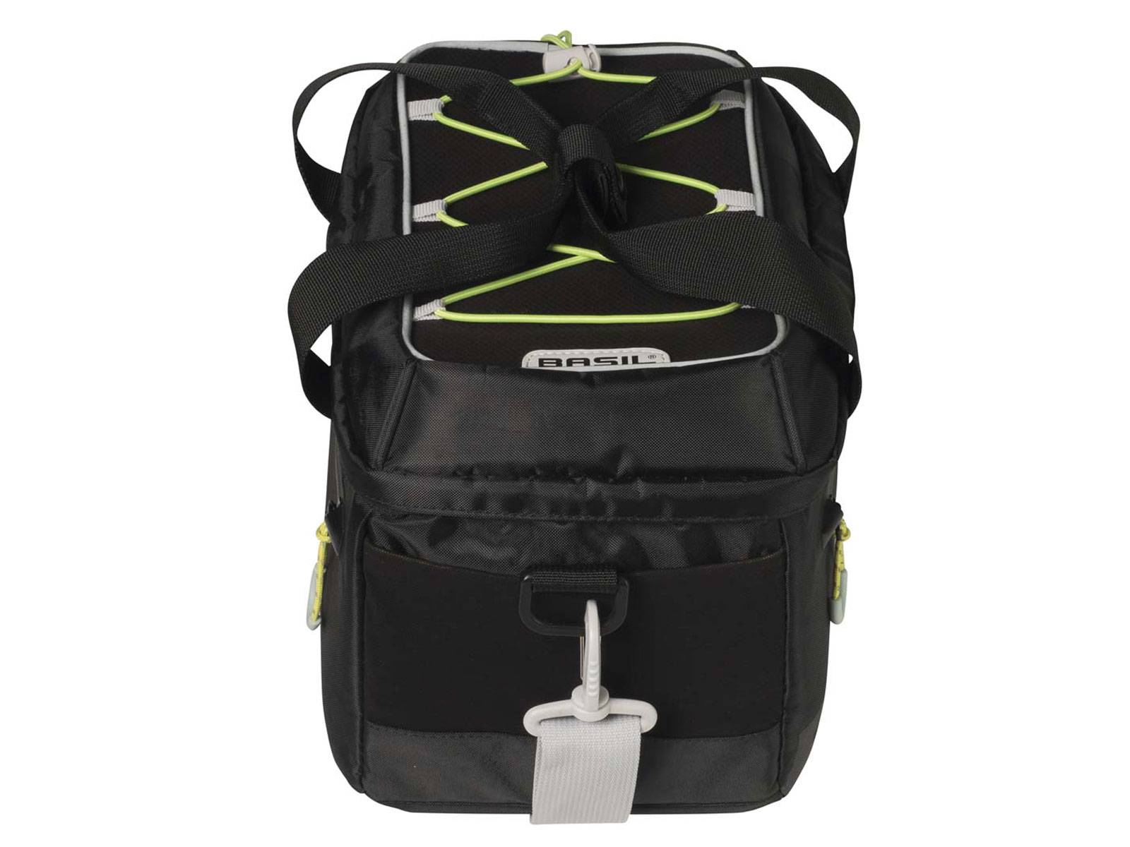 Basil bagagedragertas Miles, zwart lime - Afbeelding 3