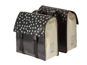 Basil dubbele tas Urban Load, zwart/refl