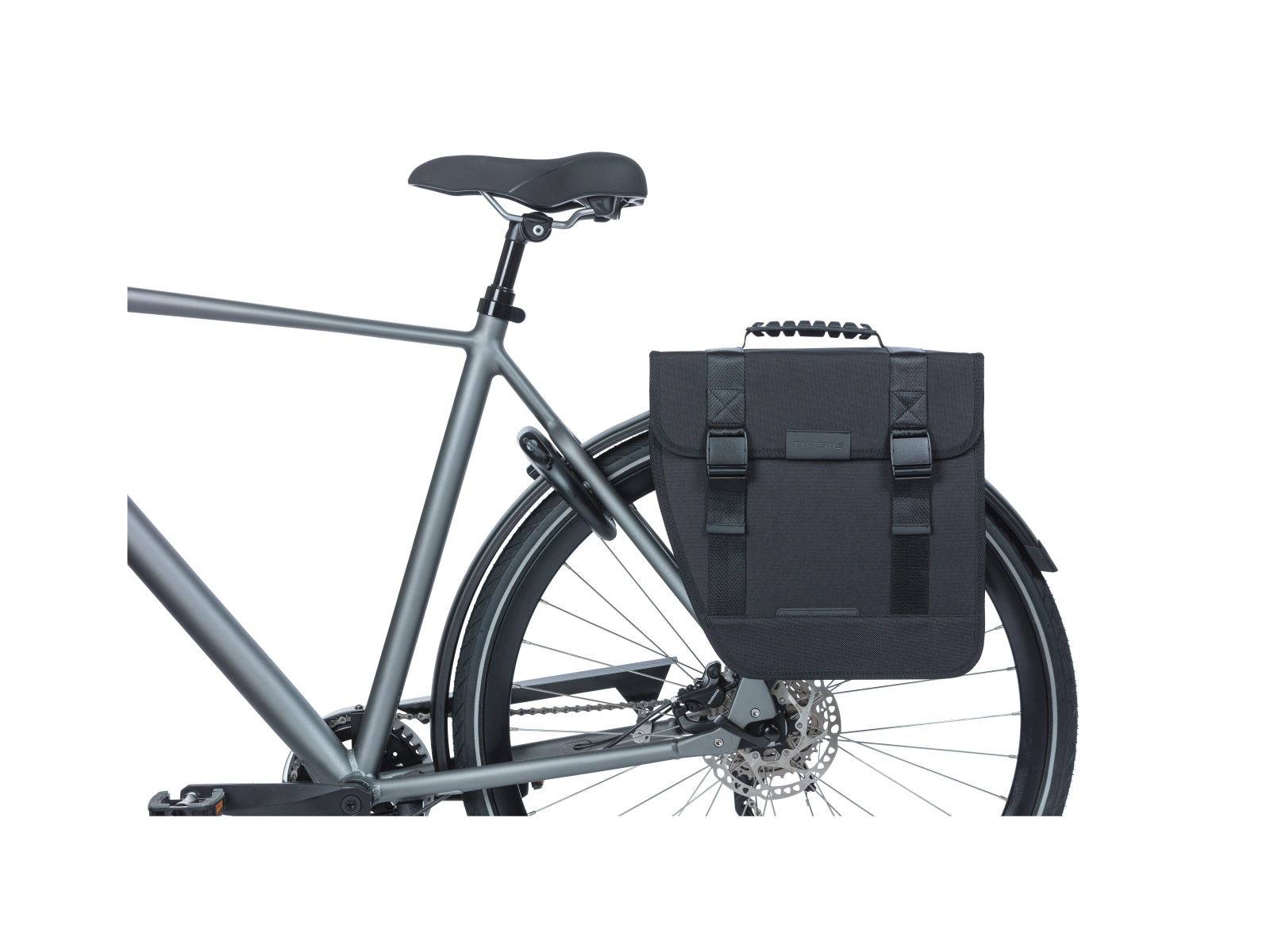 Basil enkele fietstas Tour zwart links - Afbeelding 5