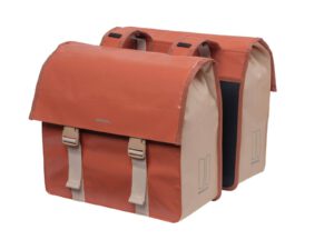 Basil fietstas dubbel Urban load terra red/rose 48-53L