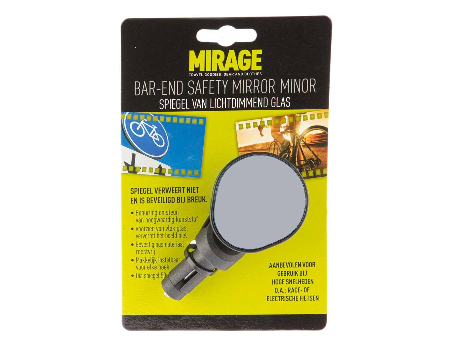 Mirage spiegel Minor,bar-end LI/RE, Ø 50mm,stuurplug 17>21mm - Afbeelding 7